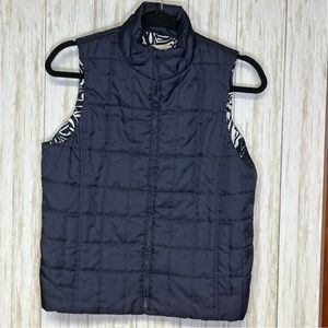Jones New York Navy Blue Zip-front Vest Size PS